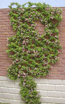 Dollhouse Miniature Vine Flowering 10"" Tall- Fuchsia Pink
